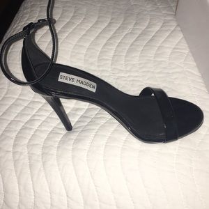 Size 7, Black Steve Madden ankle strap heel